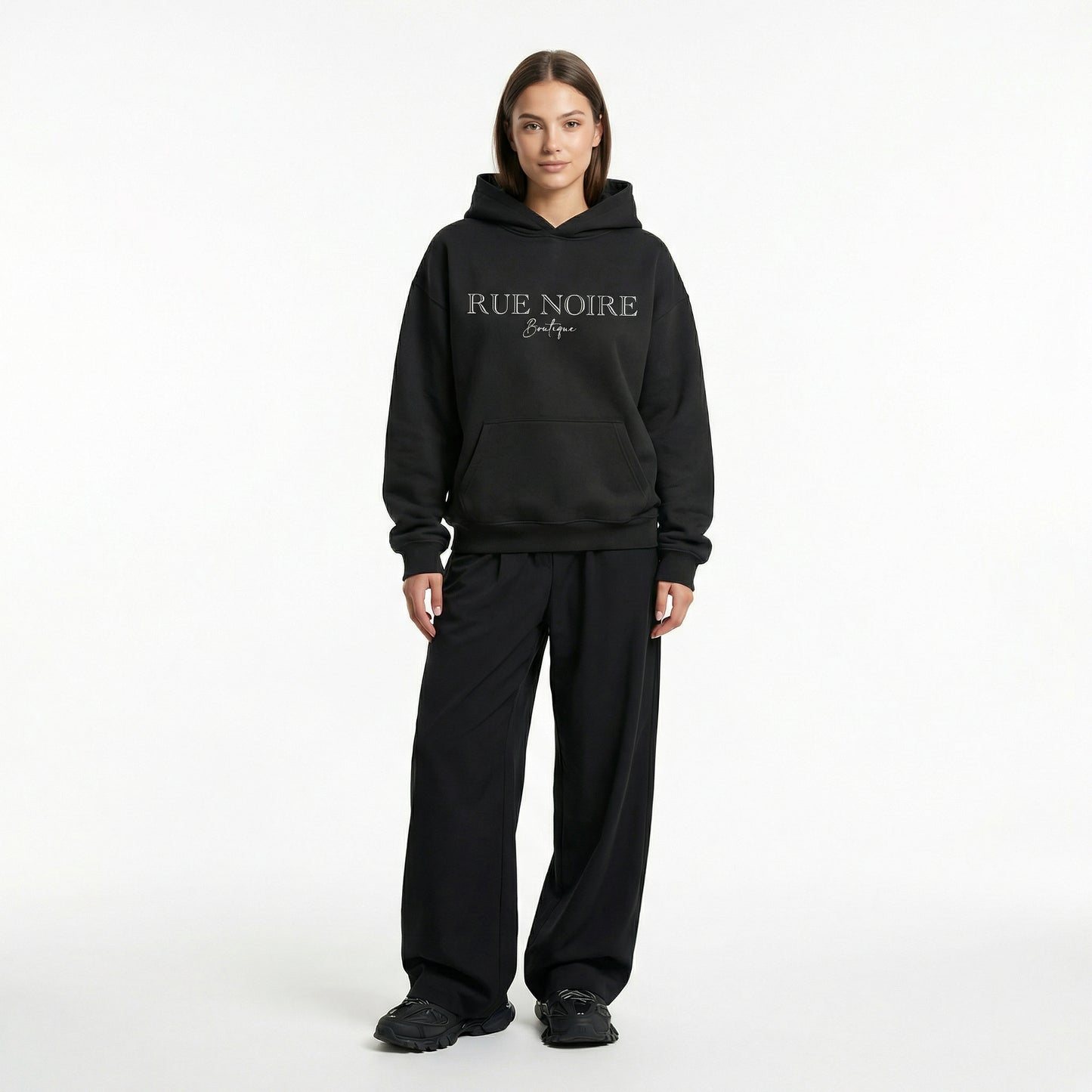 Rue Noire – Boutique Black Hoodie