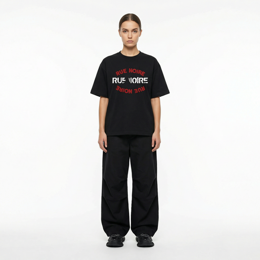 Rue Noire – Circle Logo Black Tee