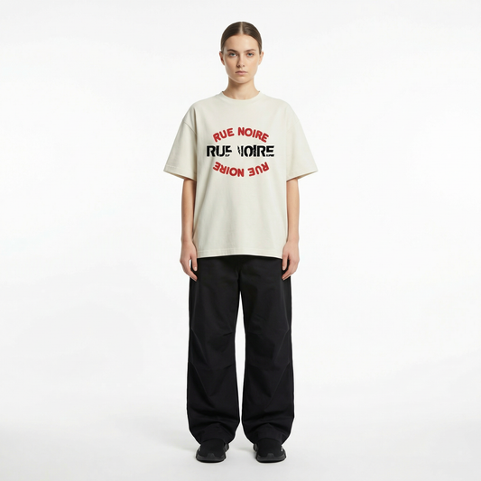 Rue Noire – Circle Logo White Tee