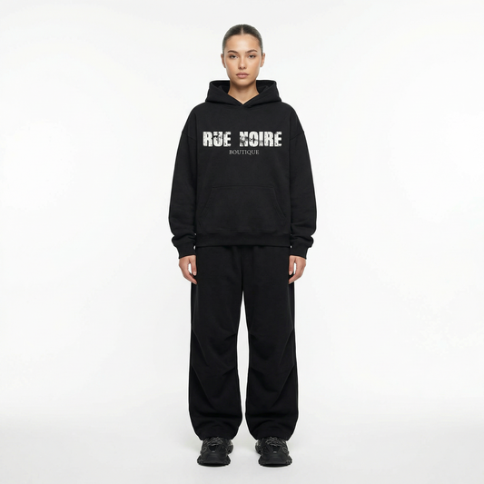 Rue Noire – Black Logo Hoodie